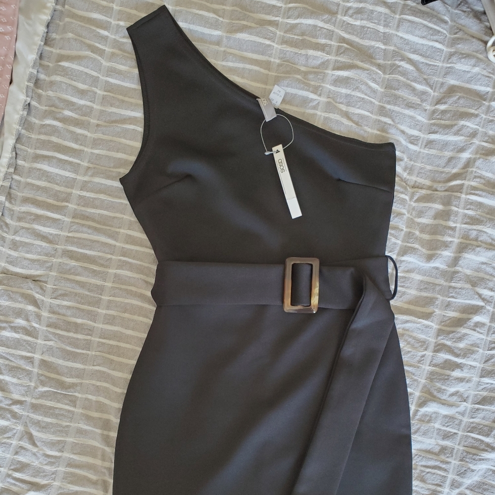 ASOS One Shoulder Wrap Mini Dress - Picture 7 of 7